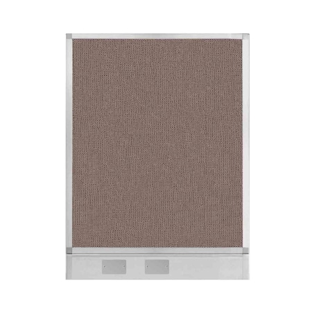 Versare Hush Panel Configurable Cubicle Partition 3' x 4' Latte Fabric w/ Cable Channel 1855313
